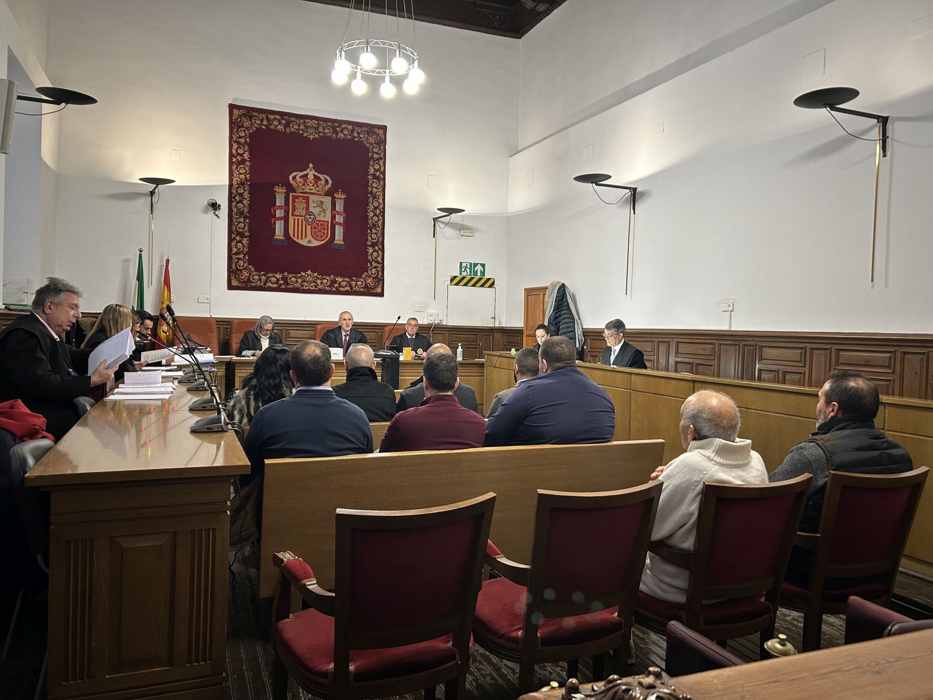 Imagen del banquillo de los acusados durante el juicio.