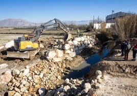 Obras del arroyo Salado a la altura del término municipal de Santa Fe