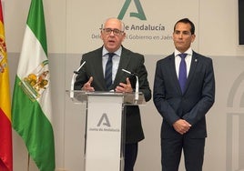 Jesús Estrella y Francisco José Solano, en rueda de prensa.