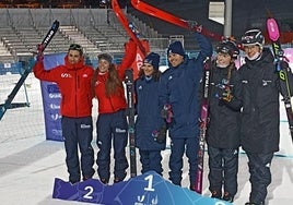 María Ordóñez, en el podio del mixto mundialista también.