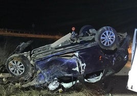 Estado en el que quedó el vehículo tras el accidente.