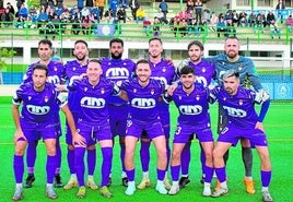 Alineación del Real Jaén en su partido ante el Mijas Las Lagunas.