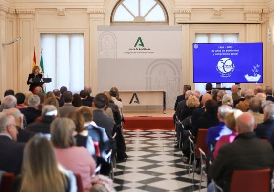 Un momento del acto de conmemoración de los 30 años del Bancos de Alimentos.