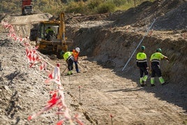 El primer desglosado de las tuberías, ejecutado ya a la mitad