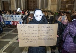 Imagen de una protesta en apoyo a Juana Rivas que tuvo lugar la semana pasada.