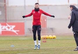 Abde Rebbach, en el entrenamiento.