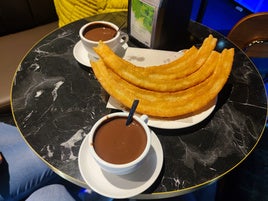 Churros con chocolate de La Churrería.