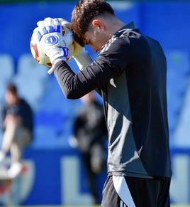 Josan Grasa entrenando en Linarejos tras su llegada