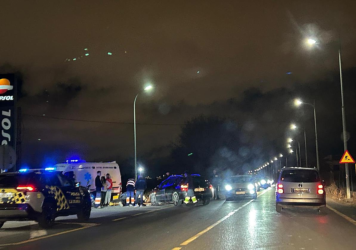 Accidente ocurrido este lunes en La Zubia.