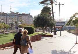 Viento en el parque de Las Almadrabillas.