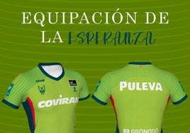 La camiseta verde esperanza del Covirán Granada contra el cáncer.