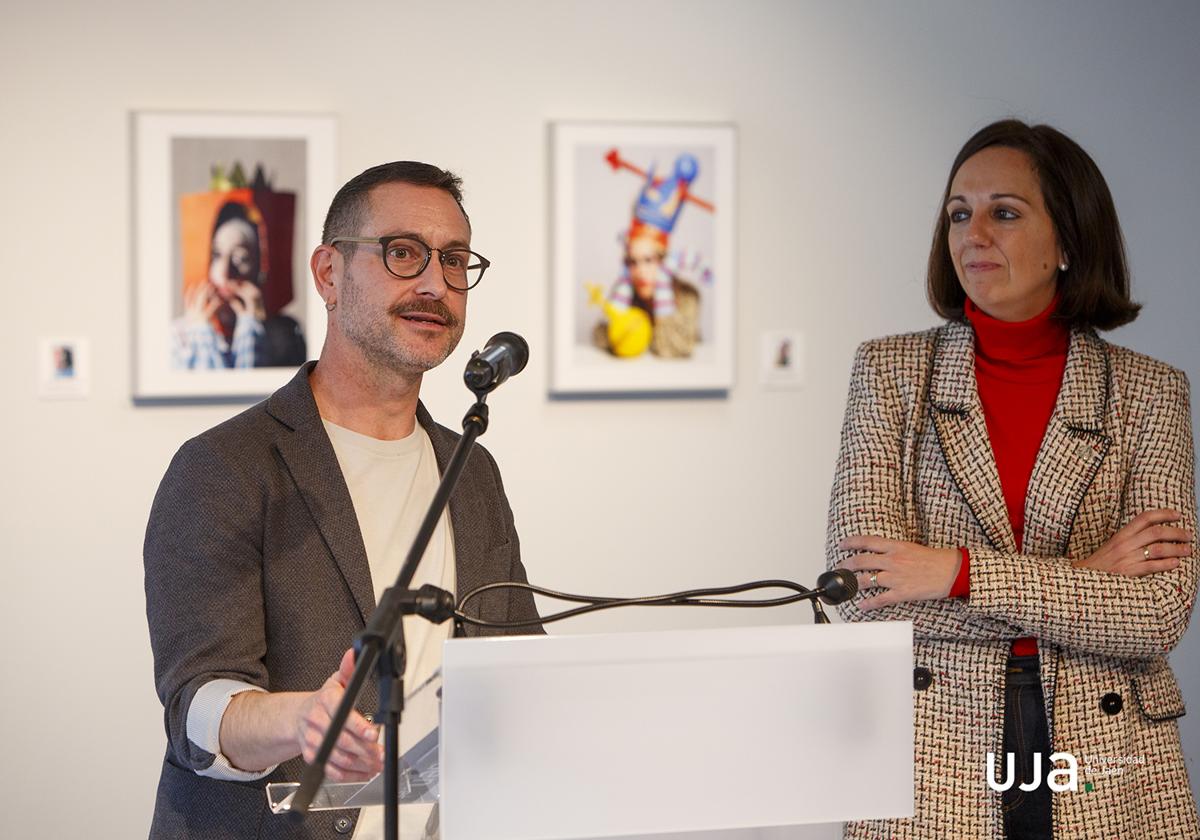 Marta Torres y Fernando Bayona en la presentación de la muestra