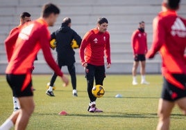 Sergio Ruiz, en el entrenamiento.