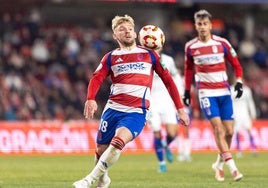 El rojiblanco Józwiak, durante el cruce copero contra el Getafe.