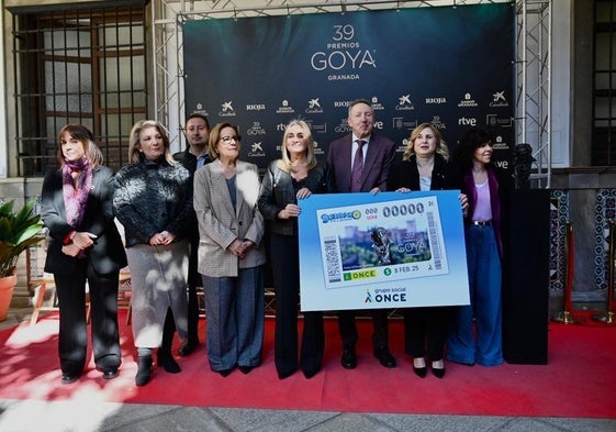 La Alhambra y la estatuilla de los Goy, estrellas del cupón de la ONCE del 8 de febrero