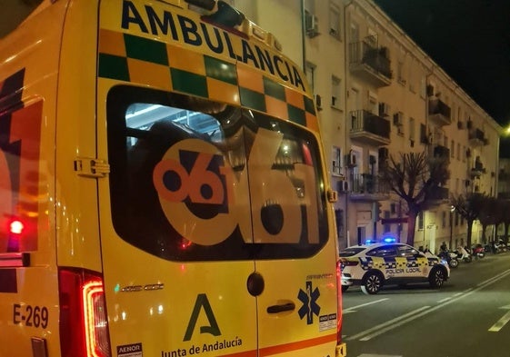 Intervención durante el accidente en Jaén.