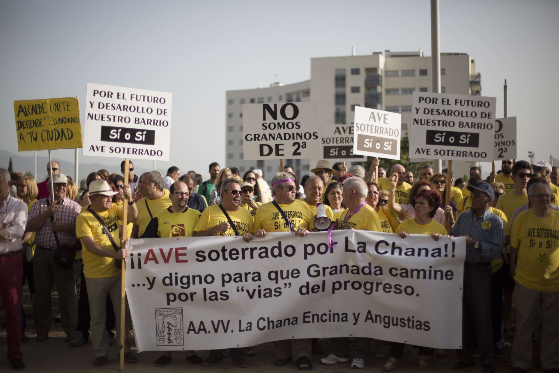 Primera protesta de la 'Marea Amarilla' en 2015
