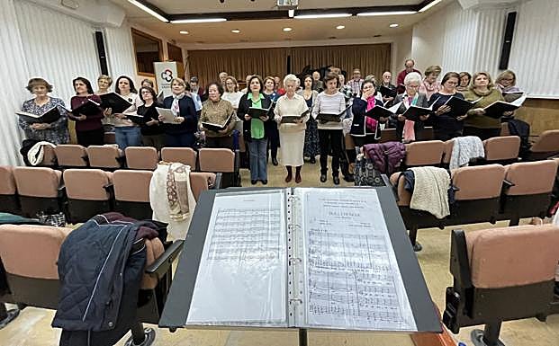 Un momento del ensayo.