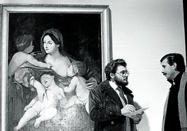El cronista entrevista a González de la Oliva en el Museo de Bellas Artes.