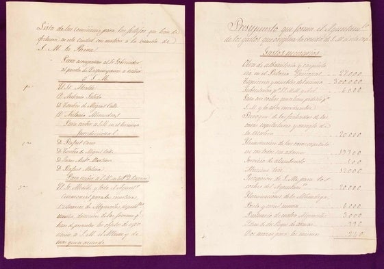 Documento de la visita de Isabel II en el año 1862