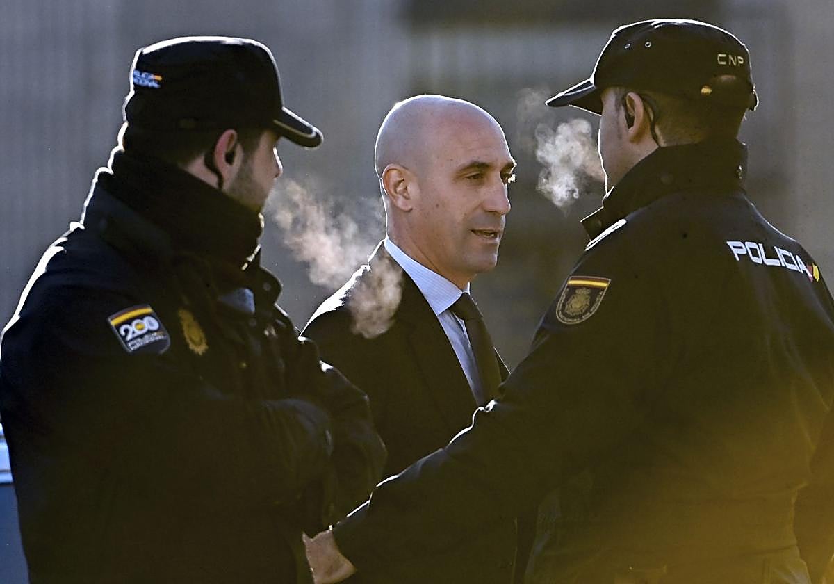 El acusado Luis Rubiales llega este jueves a la Audiencia Nacional.