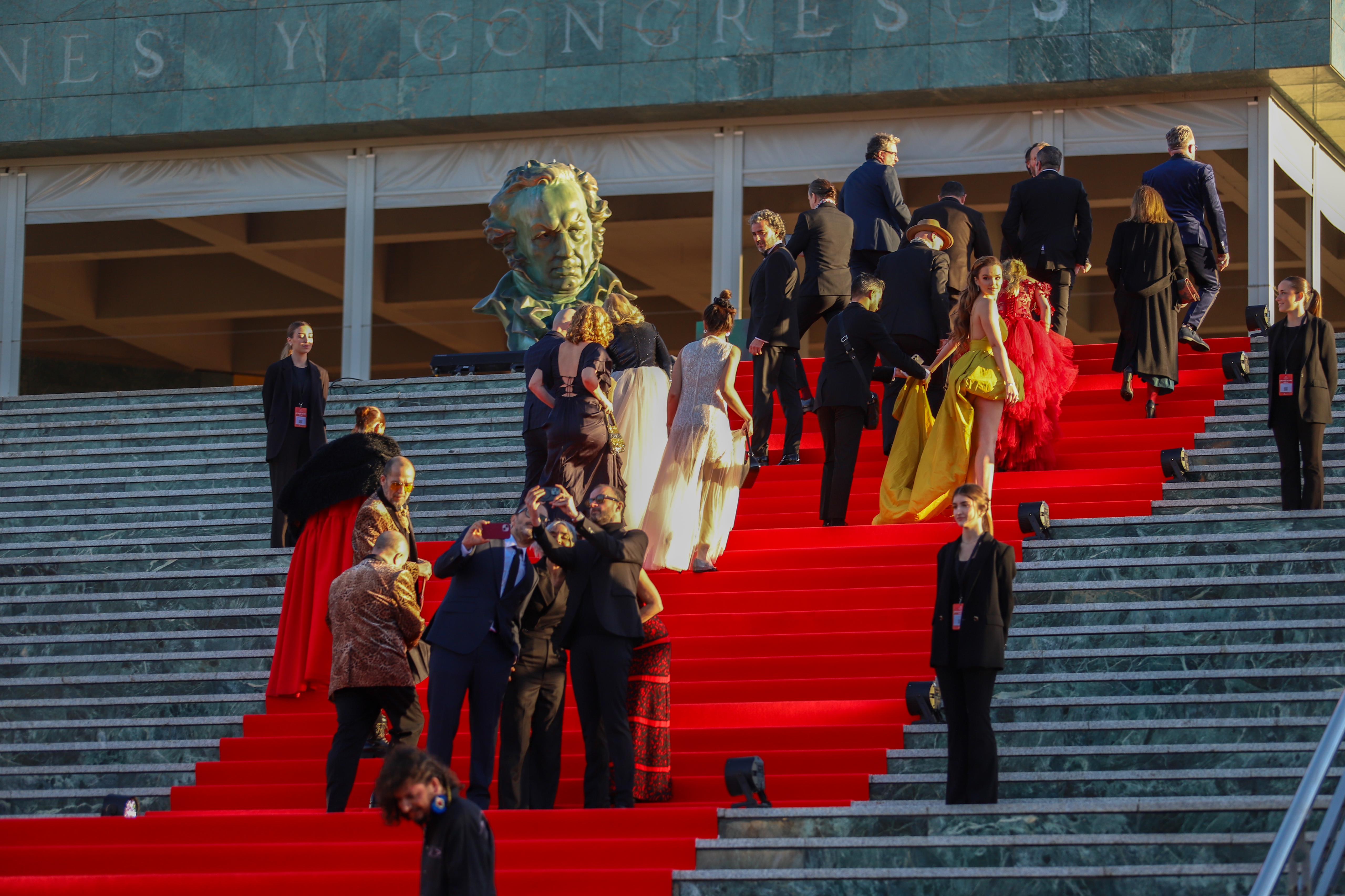 Las fotos dentro de la alfombra roja de los Goya de Granada