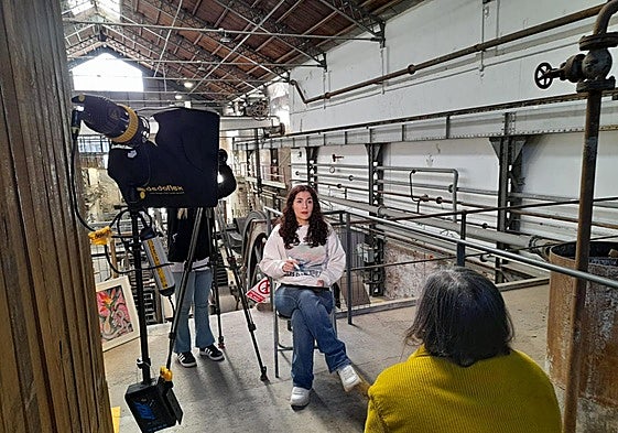 Un momento del rodaje en la Fábrica del Pilar.