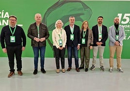 Los siete representantes almerienses en la nueva ejecutiva regional del PSOE.