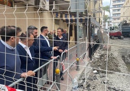 Visita institucional a las obras de la calle Granada.