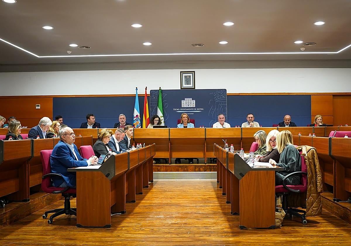 Pleno del Ayuntamiento de Motril este miércoles.