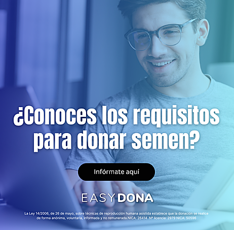 Anuncio de donación de semen en redes sociales.