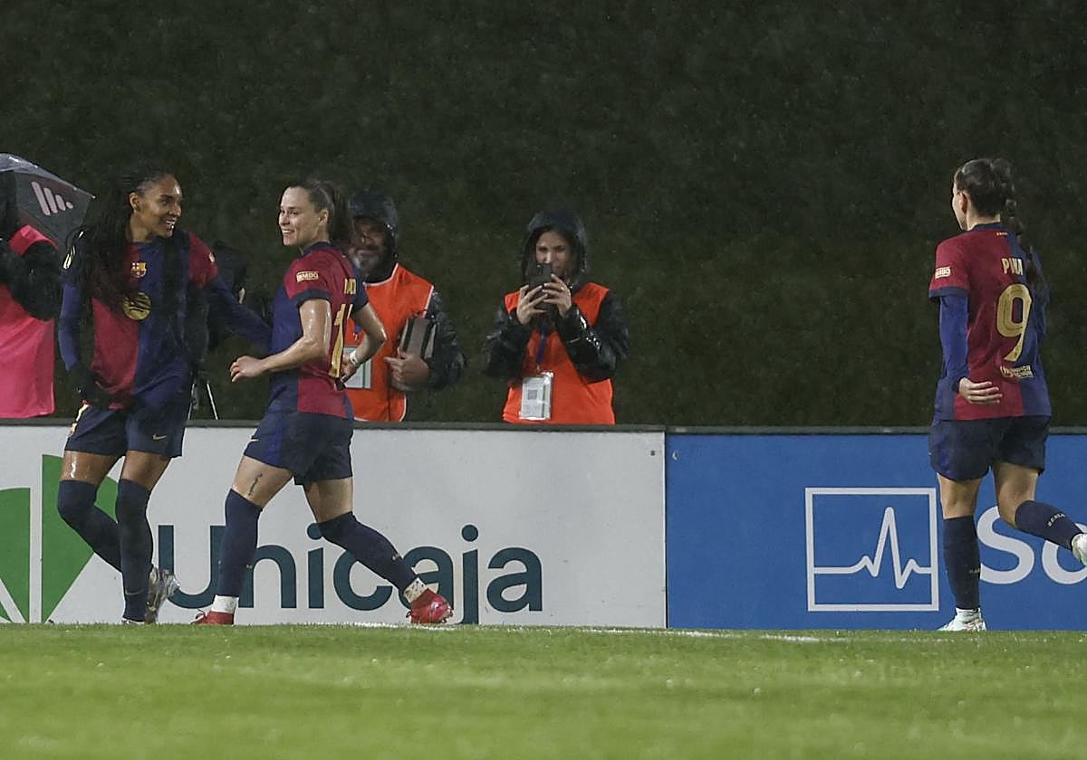 Paralluelo celebra uno de sus goles.