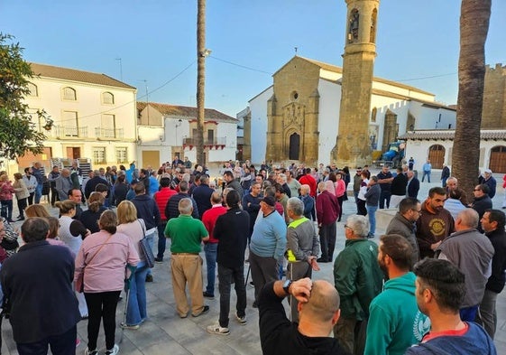 Una de las concentraciones protesta convocada por la Plataforma Campiña Norte.