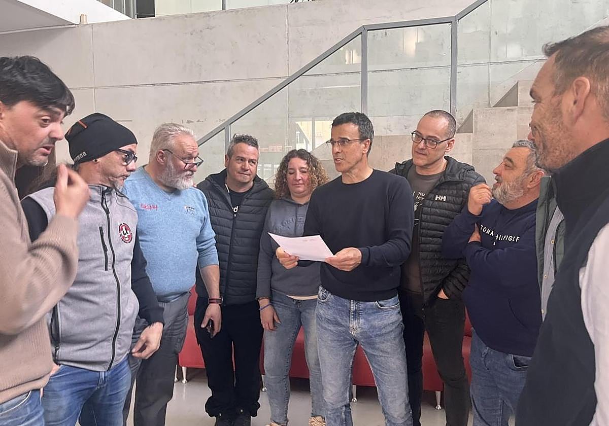 El comité de huelga de Cetursa.