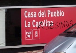 Vandalismo en la sede socialista de La Carolina