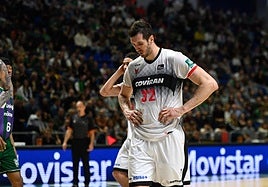 Rubén Guerrero, en el partido.