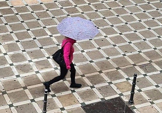 Lluvia en la capital.
