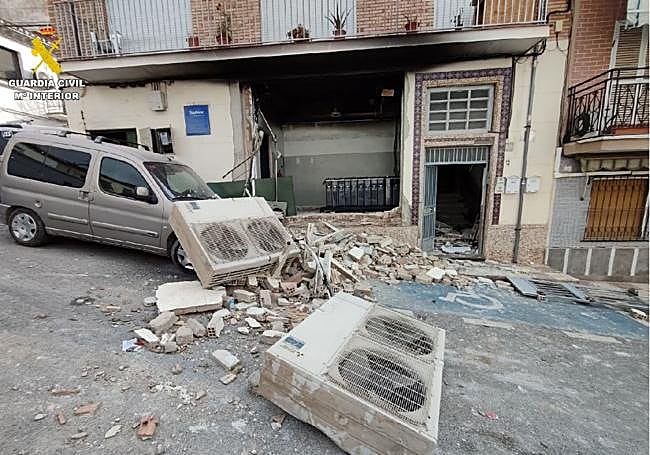 Estado en el que quedó el edificio.