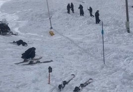 Zona de la avalancha en Sierra Nevada.