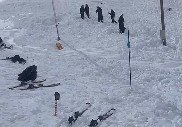 Zona de la avalancha en Sierra Nevada.