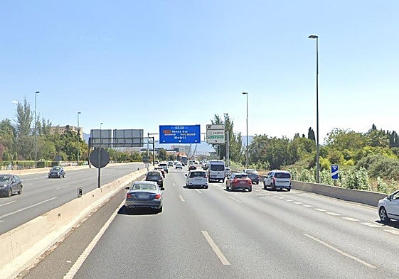 Lugar del accidente en la GR-30.