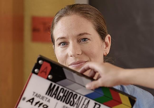 Ana del Arco durante el rodaje de Machos alfa.