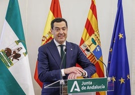 El presidente de la Junta de Andalucía, Juanma Moreno.