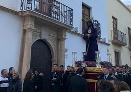 Jesús Cautivo de Medinaceli durante la segunda estación del via crucis.