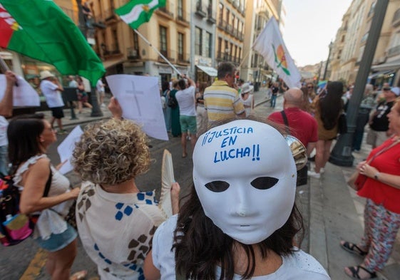 Protesta de funcionarios de Justicia.