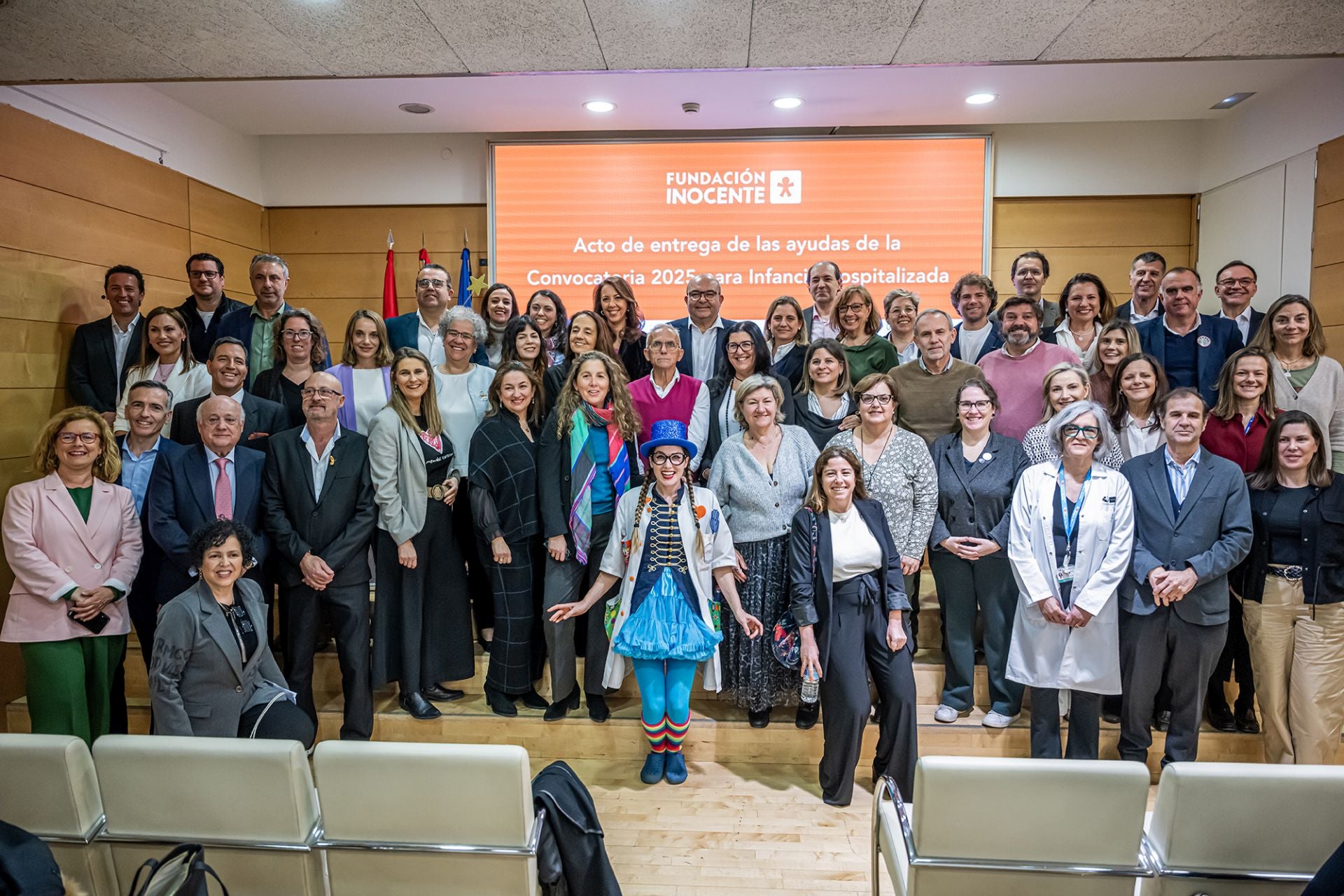 Acto de entrega de las ayudas de la Fundación Inocente a colectivos en el Hospital Gregorio Marañón.