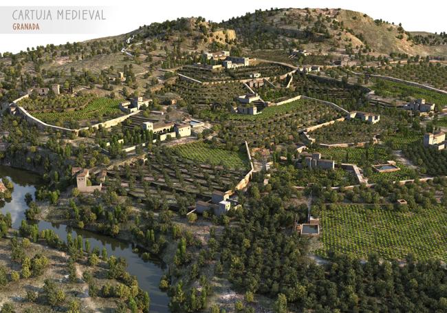 Así era el Campus de Cartuja durante la época medieval.