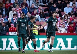 Melero jugando contra el Granada