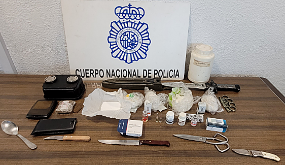Parte de la incautación de la Policía Nacional.