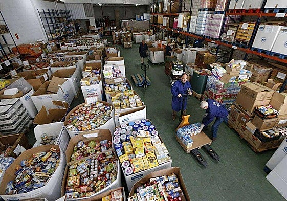 Imagen de archivo de los almacenes del Banco de Alimentos de Almería.